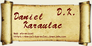 Daniel Karaulac vizit kartica